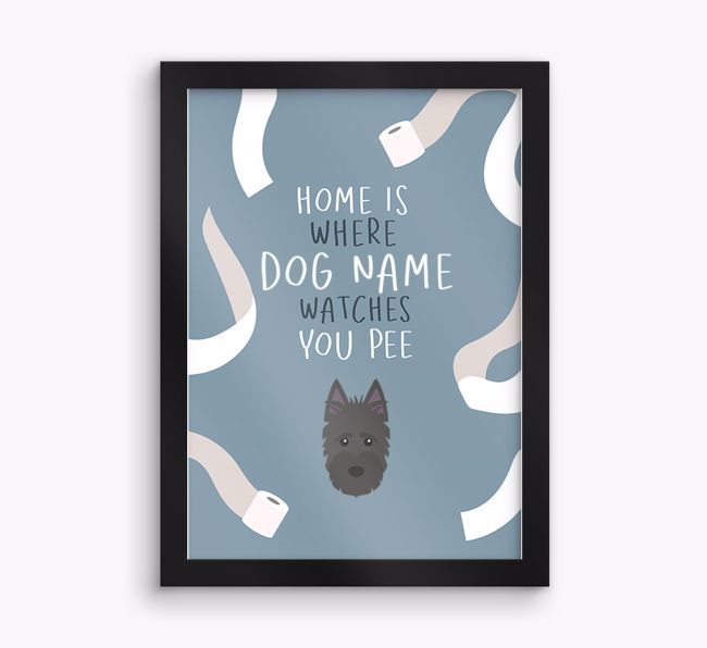 Watches You Pee: Personalised {breedFullName} Framed Print